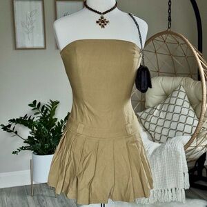 Motel Rocks Payoda Bandeau Mini Dress Tan Size M | Sold Out